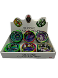 IDGAF Silicone Covered Glass Ashtray 6 Piece Display (MSRP $7.99ea)
