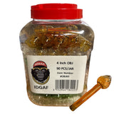 4" IDGAF Strawberry Shaped Bubblers OBJ60 - Jar of 90
