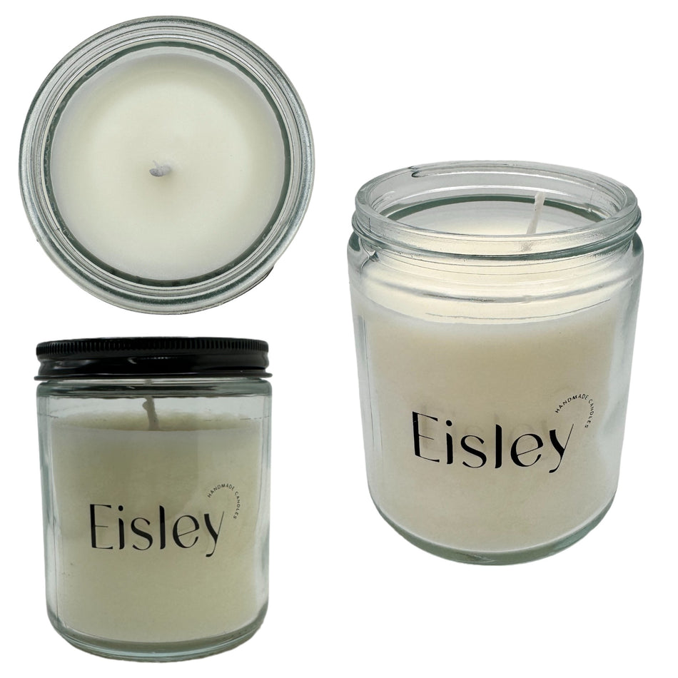 Eisley 8oz Hand Made Soy Candles Clear Jar (MSRP $7.99)