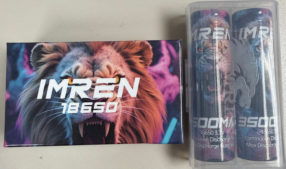 IMREN 18650 3500mAh 30A 3.7V Li-ion Rechargeable Battery - Pack of 2