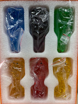 Apex Glass Hand Pipe Oil Filled Freezable Dogs Design - Display of 6 (HPD-1121)