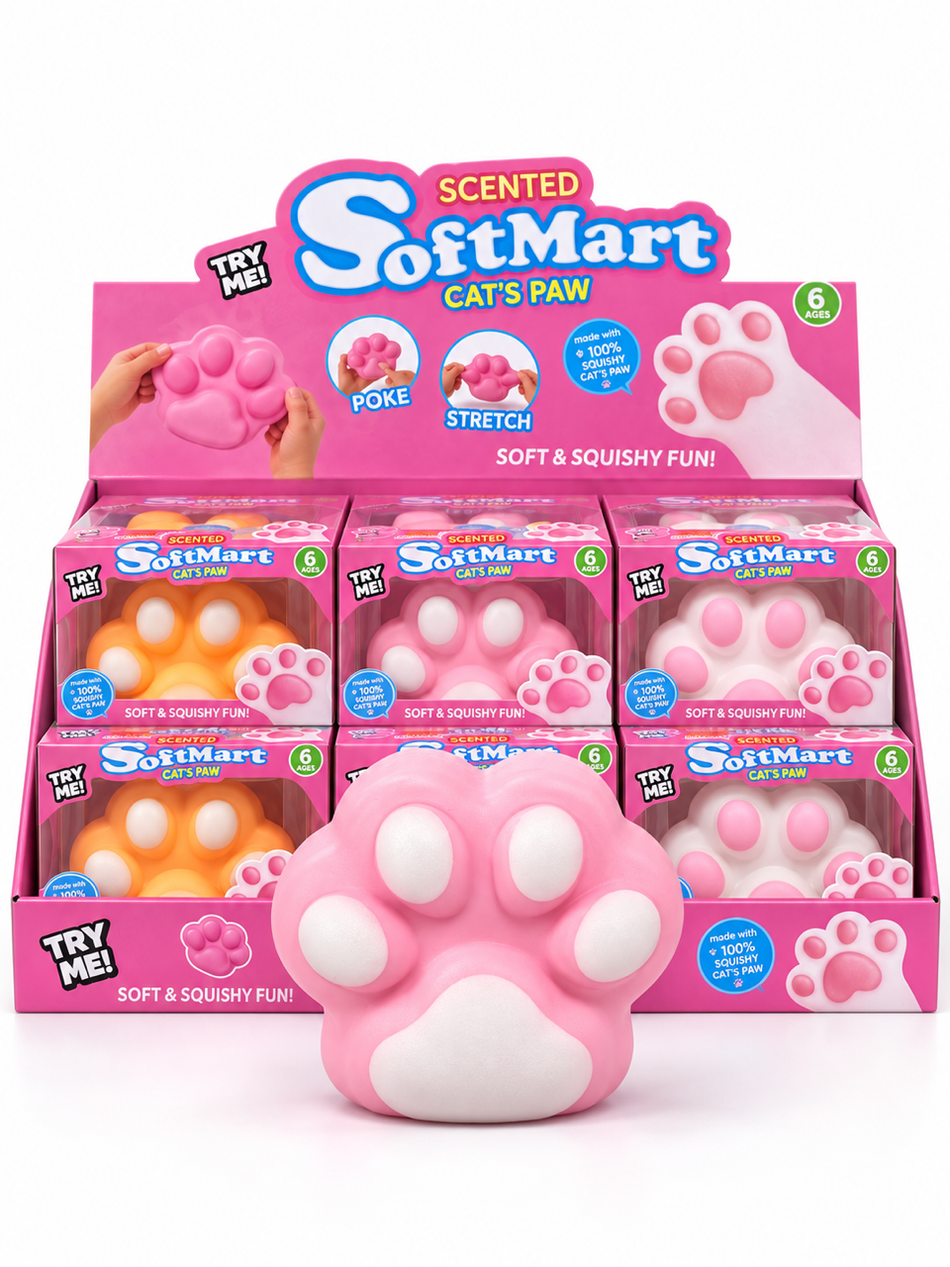 Try Me Scented SoftMart Jumbo Cat's Paw - Display of 6