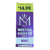 Mister Sweets HHC Prerolls Prepriced $14.99 - Pack of 2 / Display of 15