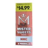 Mister Sweets HHC Prerolls Prepriced $14.99 - Pack of 2 / Display of 15