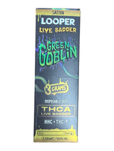 Looper Live Badder THC-A HHC THC-P Disposable 3G - Display of 5 (MSRP $29.99 Each)