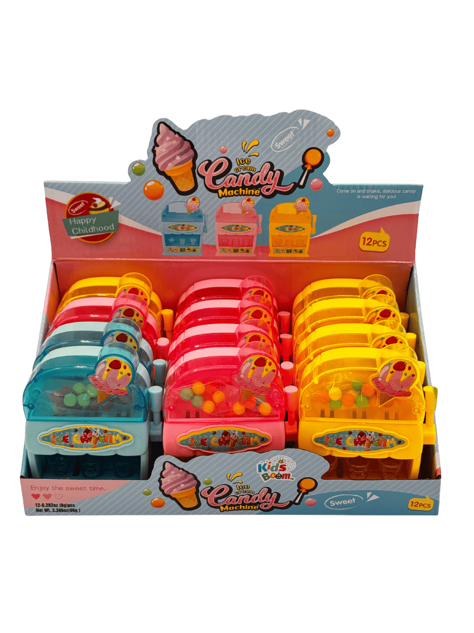 Kids Boom Ice Cream Candy Machine Toy - Display of 12 (MSRP $5.99 Each)