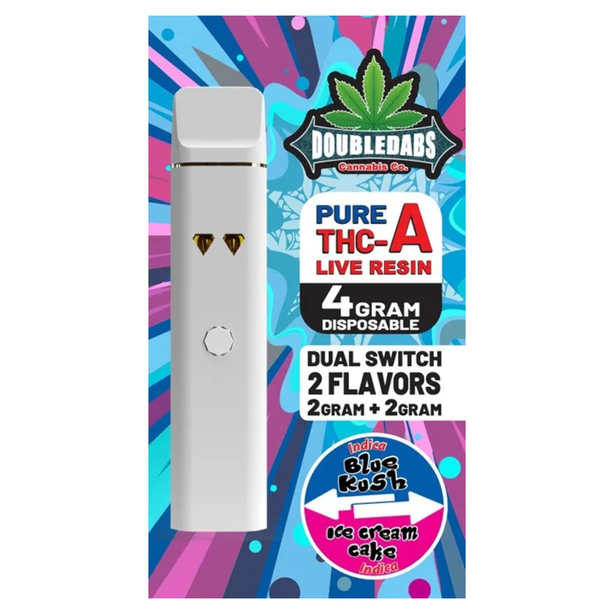 DoubleDabs DualSwitch 4g THC-A Disposable (MSRP $39.99ea)