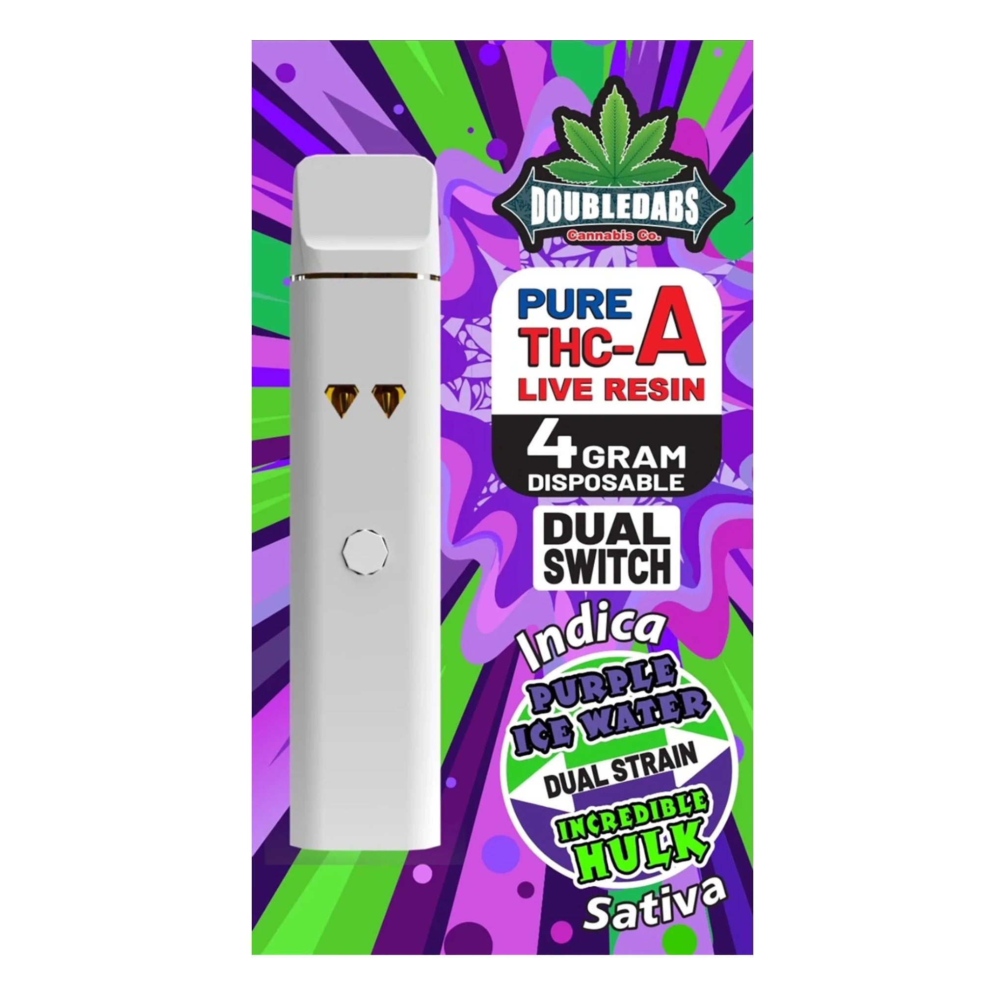 DoubleDabs DualSwitch 4g THC-A Disposable (MSRP $39.99ea)