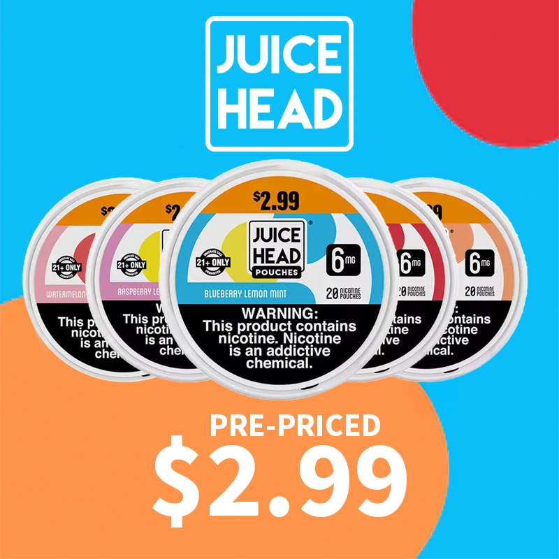 Juice Head Nicotine Pouches Pre-Priced $2.99 - Sleeve of 5 (MSRP $2.99 Each)