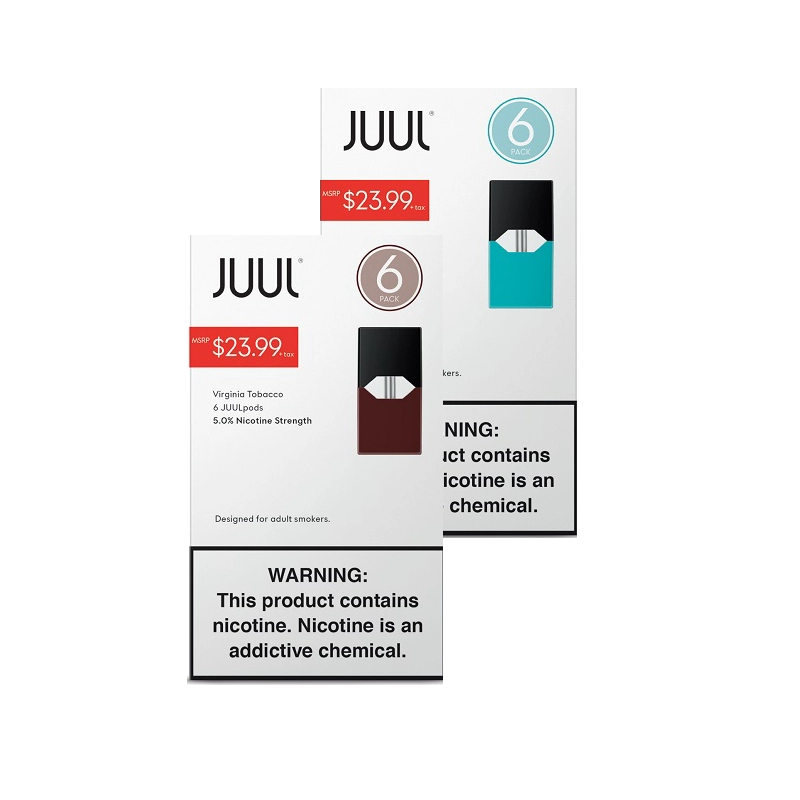 JUUL Prefilled Replacement Pods Pre-Priced 6pk - Display of 4 (MSRP $23.99 Each)