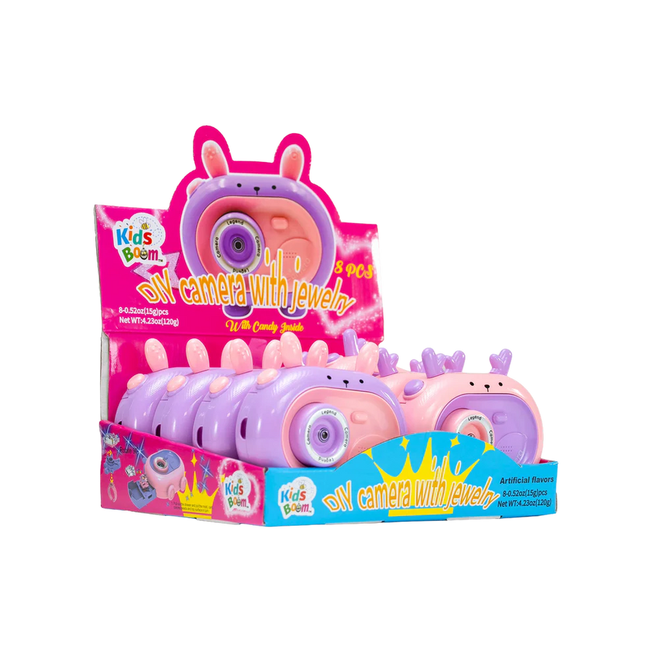 Kids Boom DIY Camera With Jewelry Candy - Display of 8 (MSRP $6.99 Each)