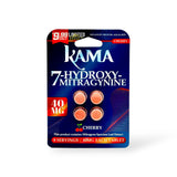 Kama 7-Hydroxy Mitragynine Chewable 40mg Tablets (4ct) - Display of 10 (Pre-Priced $9.99 Each)
