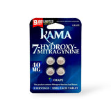 Kama 7-Hydroxy Mitragynine Chewable 40mg Tablets (4ct) - Display of 10 (Pre-Priced $9.99 Each)