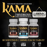Kama 7-Hydroxy + Pseudo Tablets 100mg - 20 Count Bottle