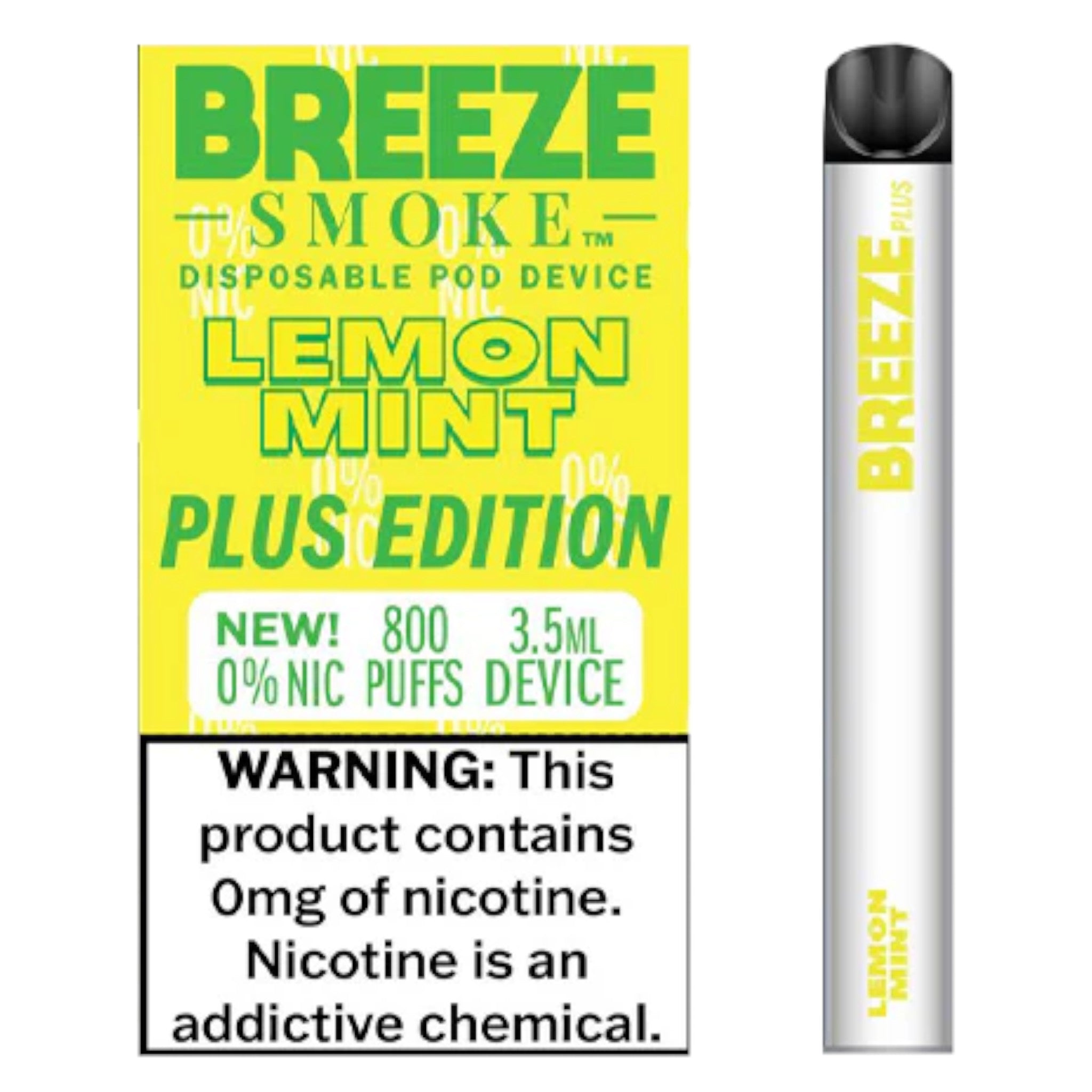 Breeze Plus Edition 0% Nicotine - Display of 10 (MSRP $9.99 Each)