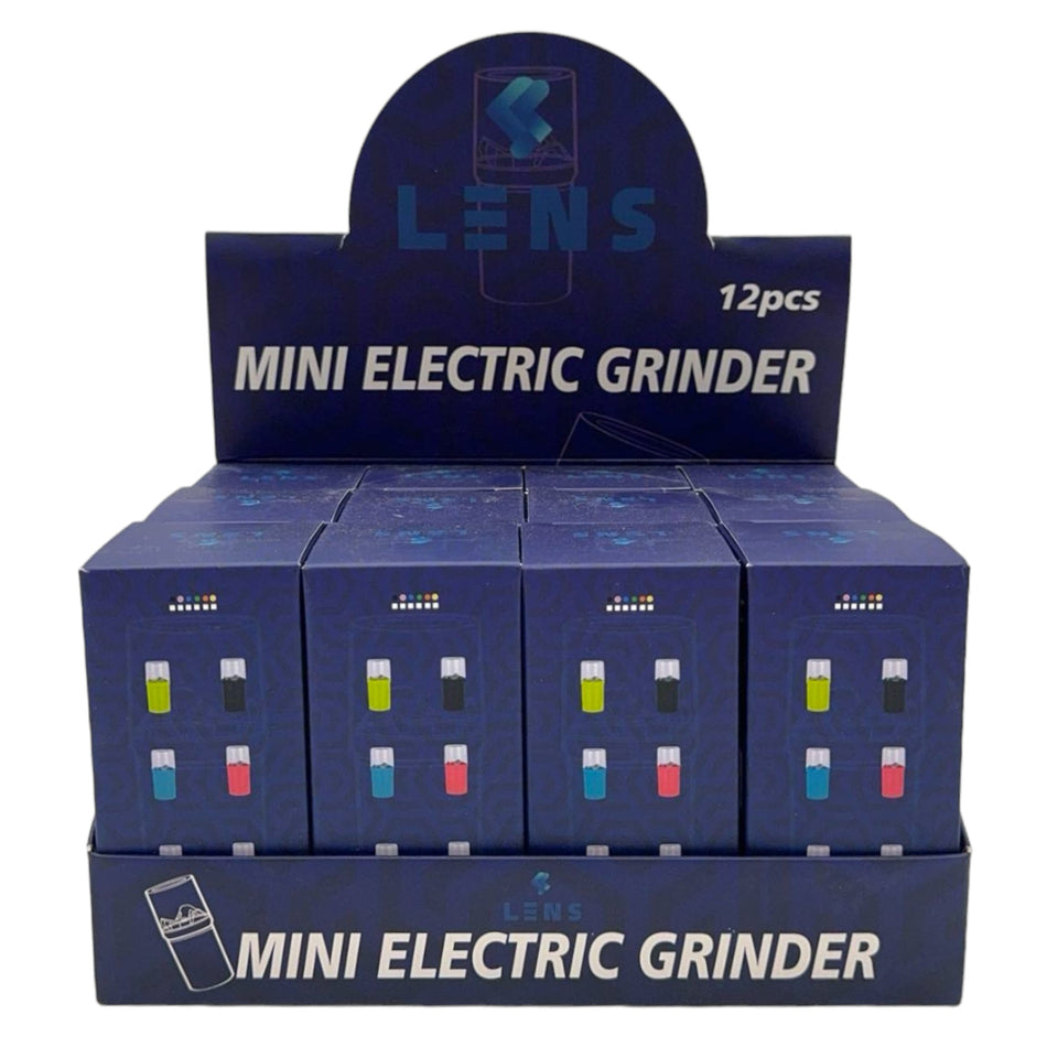 Lens Mini Electric Grinder Blue 12ct Display (MSRP $12.99ea)