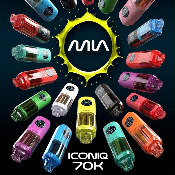 MIA Iconiq 70K Puffs 20mL Disposable Vape - Display of 5