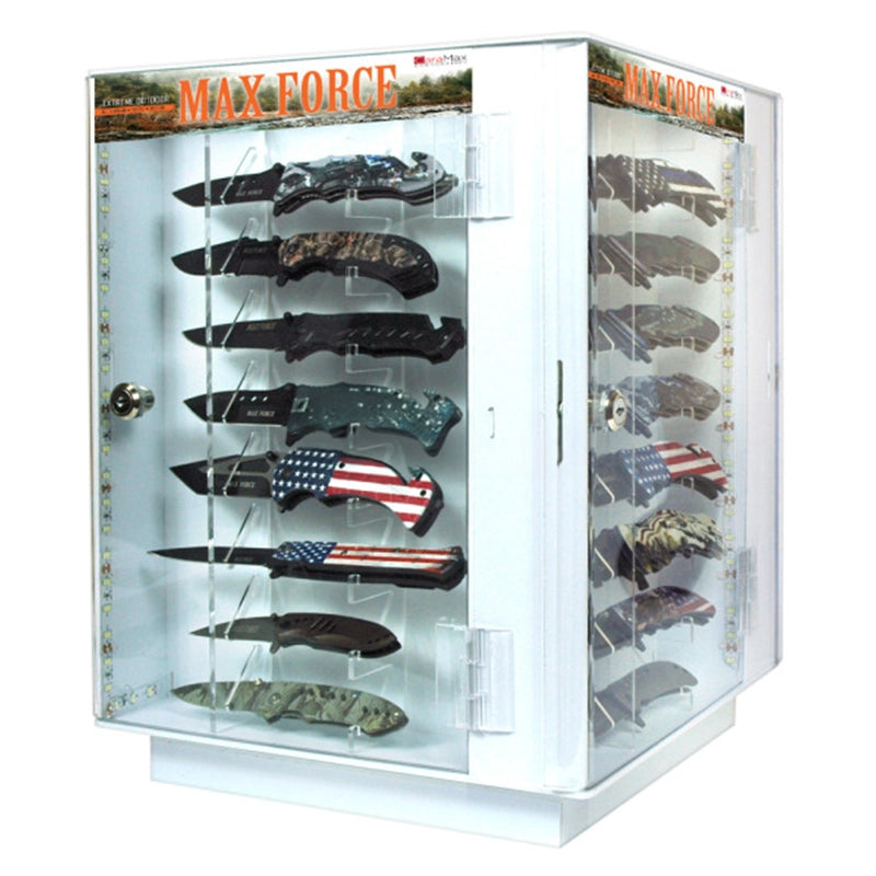 Max Force Knives (4 Side LED Turntable) - Display of 32 (MSRP $24.99 Each)