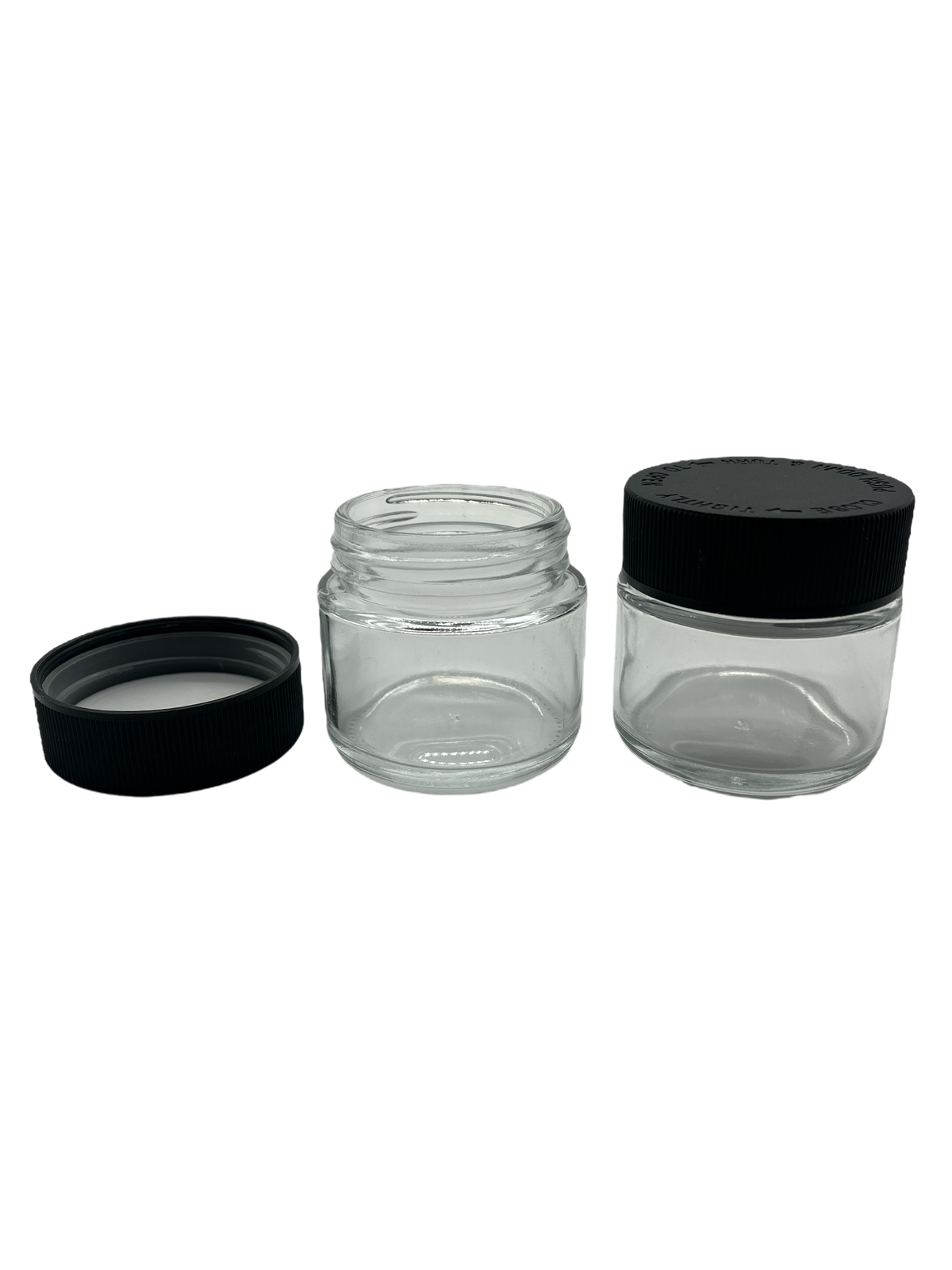 Medium Clear Glass Jar With Childproof Lid 40CT (MSRP $1.49ea)