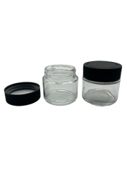 Medium Clear Glass Jar With Childproof Lid 40CT (MSRP $1.49ea)