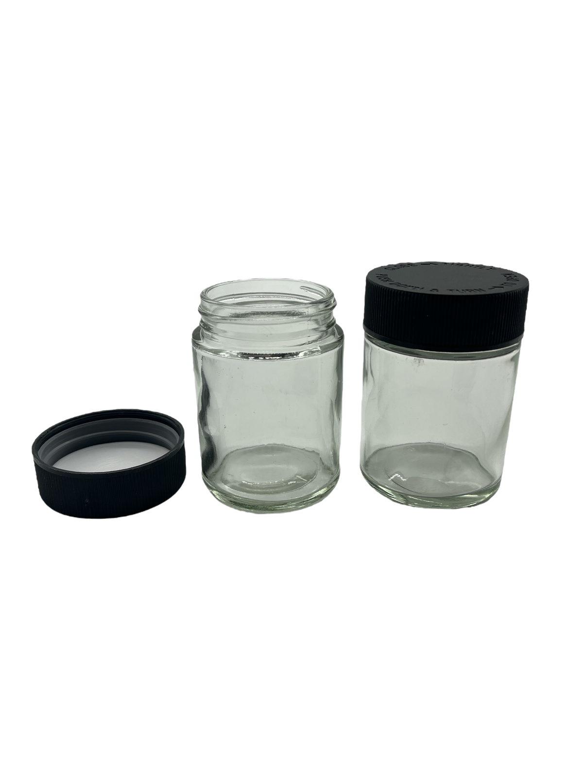 Medium Tall Clear Glass Jar With Childproof Lid 40CT (MSRP $1.99)