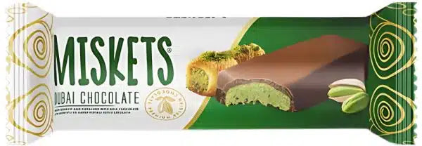 Miskets Dubai Chocolate 25g - Display of 24 (MSRP $4.99 Each)