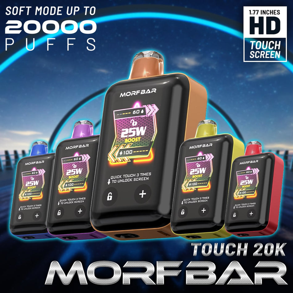 Morf Bar Touch Powered by SMOK 20K Puffs Disposable Vape - Display of 5 (MSRP $19.99 Each)