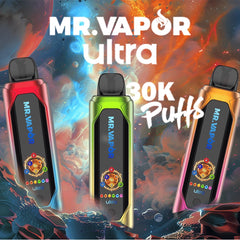 Mr. Vapor Ultra 30K Puffs 22mL Disposable Vape - Display of 6 (MSRP $29.99 Each)