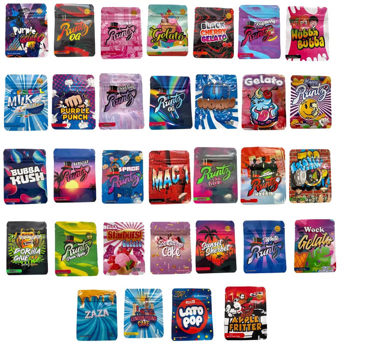 28g Stash Mylar Bags Assorted Designs - 50 Count Bundle ($24.99 MSRP)