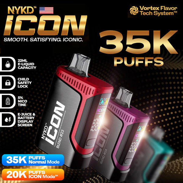 NYKD Icon 35K Puffs Disposable Vape - Display of 5