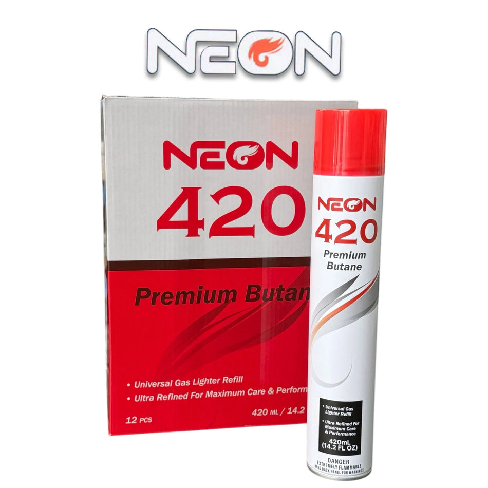 Neon 420 Premium Butane - Display of 12