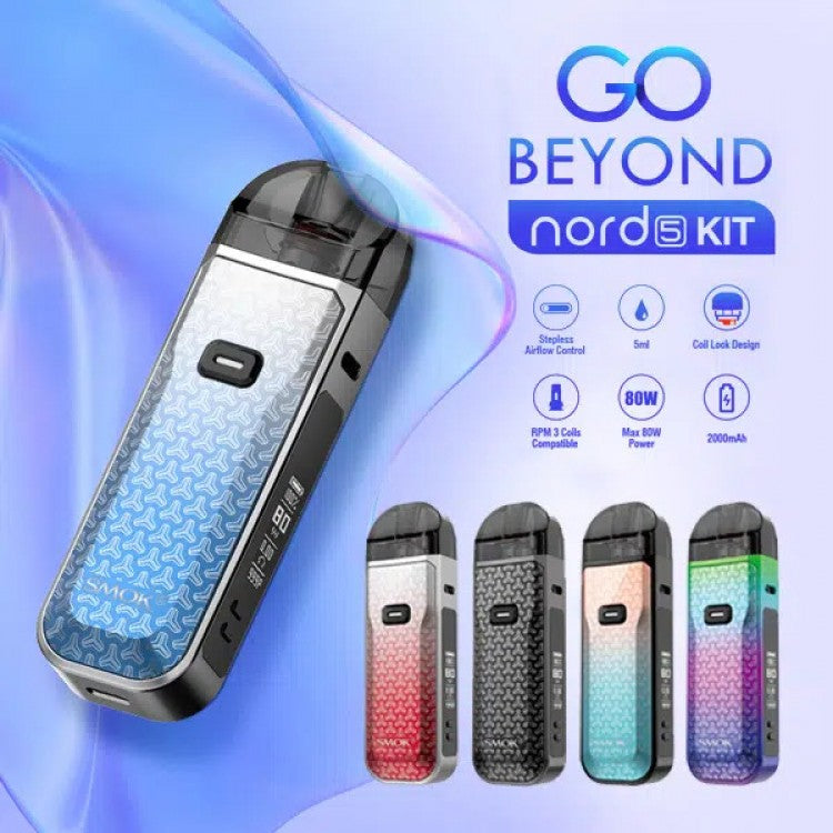 SMOK Nord 5 80W Pod System Starter Kit (MSRP 39.95)