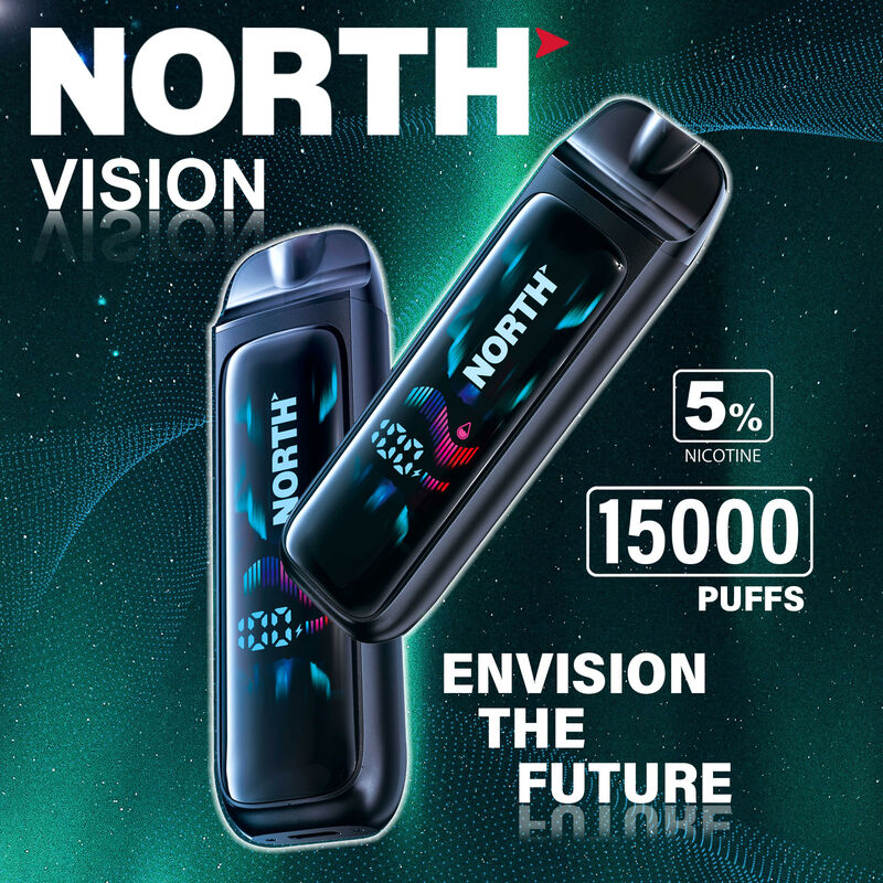 North Vision 15K Puffs 15mL Disposable Vape - Display of 5 (MSRP $24.99 Each)