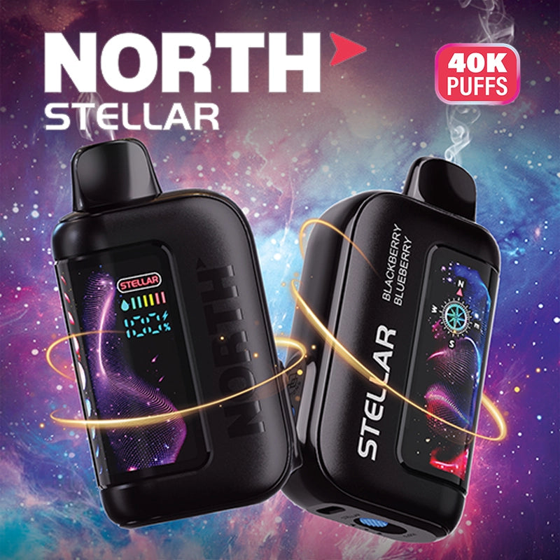 North Stellar 40K Puffs 20mL Disposable Vape - Display of 5 (MSRP $29.99 Each)