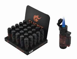 Clickit Triple Torch with Cigar Punch - Display of 25 (MSRP 10.99 Each)