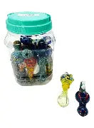 4" Hand Pipe Assorted - Jar of 24 (HPDJ-100)