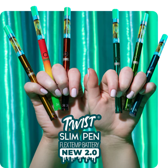 Ooze Twist Slim Pen 2.0 320mAh 510 Cartridge Battery With USB Charger (MSRP $19.99)