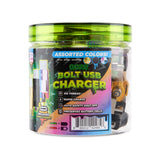 Ooze Bolt USB Charger 510 Type-C Port - Jar of 30 (MSRP $2.99 Each)