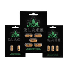 OPMS Kratom Black Capsules - Display of 10 (MSRP $19.99 - $39.99 Each)