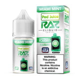 Pod Juice x RAZ Series Nicotine Salt E-Liquid 30mL (MSRP $19.99)