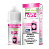 Pod Juice x RAZ Series Nicotine Salt E-Liquid 30mL (MSRP $19.99)