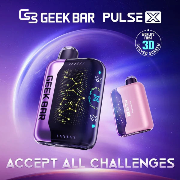 Geek Bar Pulse X 25K Puffs Disposable Vape - Display Of 5 (MSRP $24.99 Each)