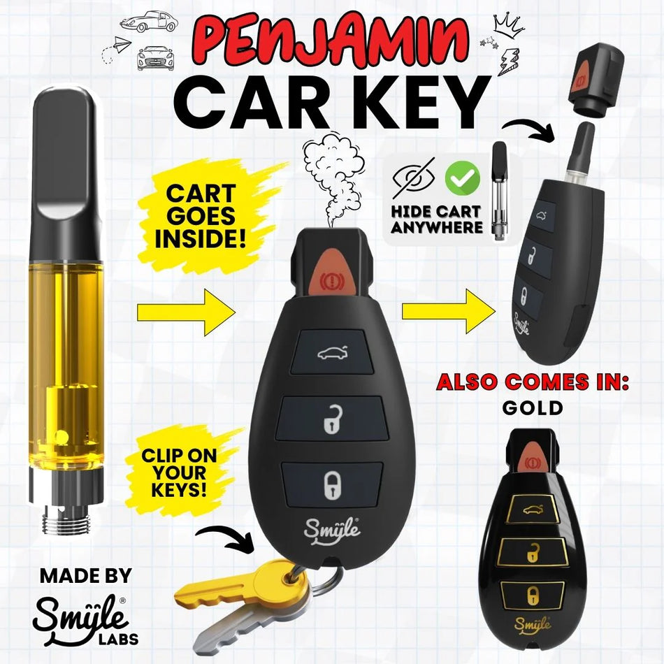 Smyle Penjamin Car Key Discreet 510 Cartridge Battery (MSRP $19.99)