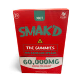 Smak'D THC Gummies 60000MG - Single Count / Display of 30