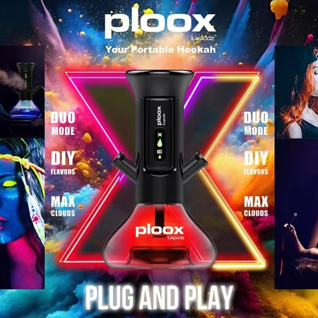 Ploox X G2 by Luxpodz Portable Hookah Nest Device Kit with sleek, compact design.