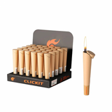 Clickit Large Cigarette Pre-Roll Shape Lighter - Display of 30 (MSRP $14.99 Each)