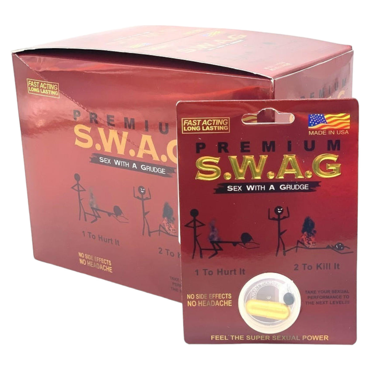 Premium S.W.A.G Male Enhancement Single Pill 24ct Display (MSRP $6.99ea)