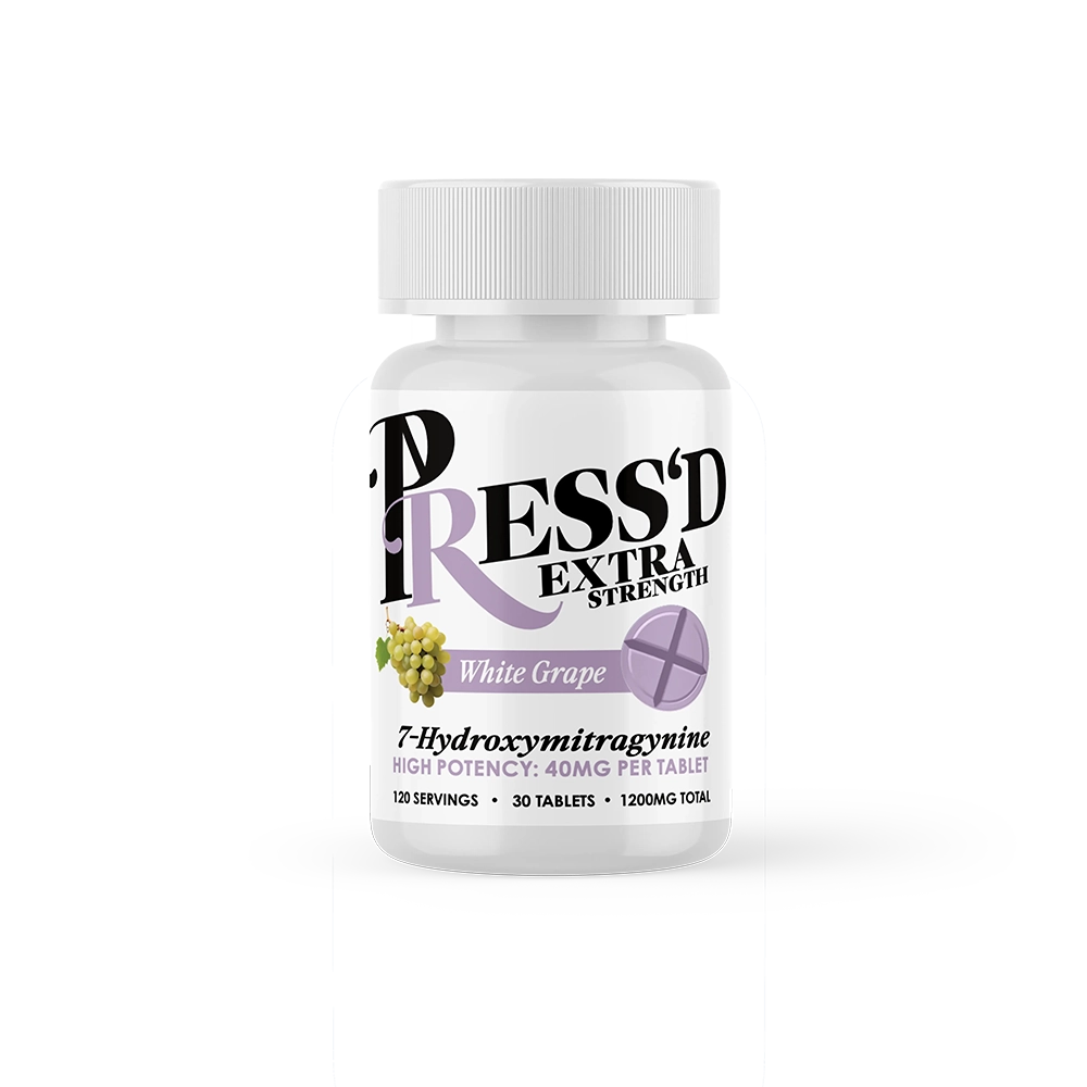 Press'D Extra Strength 7-Hydroxymiragynine 30ct Tablets - White Grape