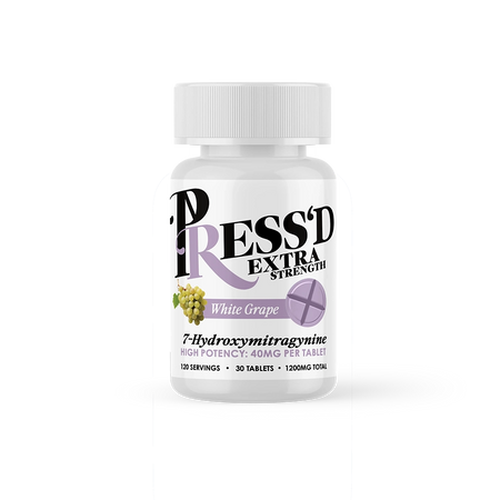 Press'D Extra Strength 7-Hydroxymiragynine 30ct Tablets - White Grape
