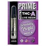 Prime 2g THC-A Live Resin Cartridge (MSRP $29.99)